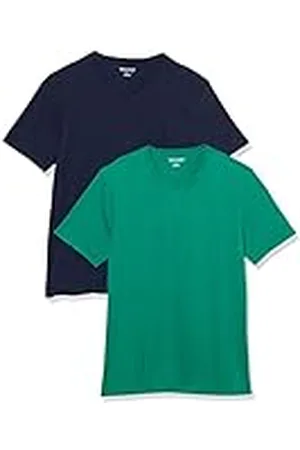 Amazon Camisetas de manga corta con cuello de pico y corte ajustado Hombre, Pack de 2, , L