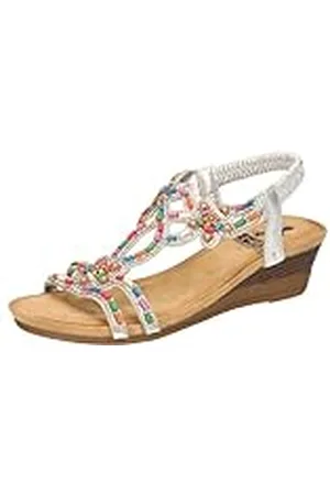 2Go 8910-810, Sandalia con talón Mujer, Plata, 36 EU