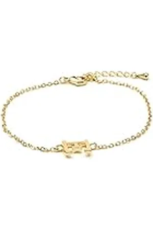 Luxenter Pulsera Alphabet acabado oro 18k - Letra E