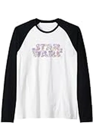 STAR WARS Iconic Spring Flowers Pastel Colors Big Chest Logo Camiseta Manga Raglan