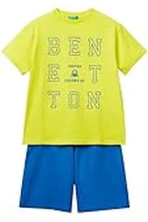 Benetton Comp(t-Shirt+Short) 3096ck00d Conjunto para bebés pequeños, , 140 cm Niños y Adolescentes