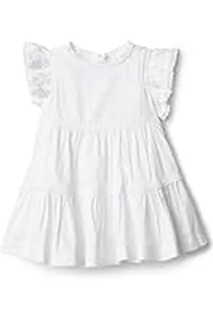 Amazon X Sofia Grainge Vestido de algodón con Encaje y Volantes Bebé Niña, , 6-9 Meses
