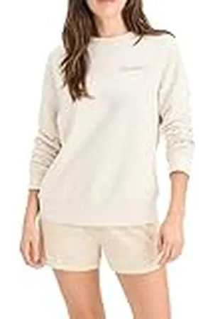 Dockers Sudadera con Cuello Redondo Sweatshirts, Crema de Mantequilla, XS para Mujer