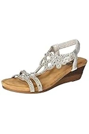 2Go 8910-806-21, Sandalias con cuña Mujer, Plata, 39 EU