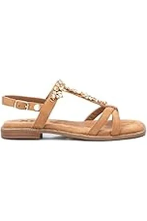 Xti Sandalias Planas Mujer Camel - Calzado Cómodo y Versátil - Moda casual - Modelo 14285602 (Talla 38)