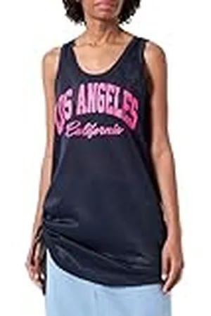 Champion Legacy American Summer W-Relaxed S/L Poly-Mesh Camiseta de Tirantes Anchos, , M para Mujer