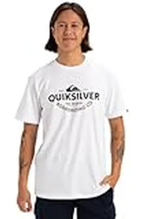 Quiksilver TYPED out SS Camiseta, White, L Men