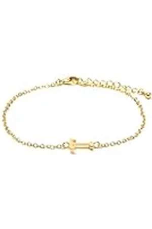 Luxenter Pulsera Alphabet acabado oro 18k - Letra T