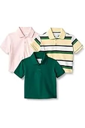 Amazon Polo de Piqué de Algodón y Licra Niño, Pack de 3, , 11-12 años