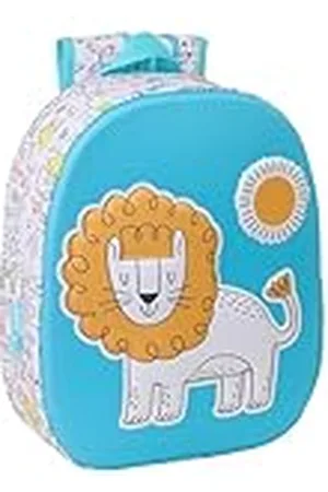 Safta LION 3D - Mochila Escolar, con Diseño 3D, Adaptable a Carro, Ideal para Niños de Diferentes Edades, Cómoda y Versátil, Calidad y Resistencia, 27x10x33 cm