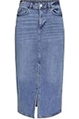 VILA Vijaf HW Midi Skirt-Noos Falda Vaquera, , 36 Mujeres