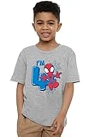 Marvel Spiderman Cute Spidey Birthday 4 Unisex Kids T Shirt Camiseta, , 3-4 años para Niños