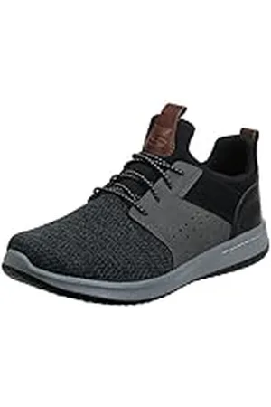 Skechers Delson Camben, Zapatillas para Hombre, Black White, 42 EU
