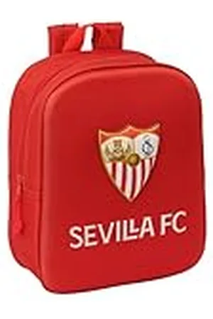Safta SEVILLA FC 3D - Mochila de Guardería 3D, Adaptable a Carro, Fácil Limpieza, Ideal para Niños de Diferentes Edades, Cómoda y Versátil, Calidad y Resistencia, 22x10x27 cm, Color