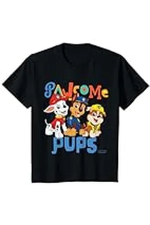 Paw Patrol Niños - Chase Marshall Rubble Pawsome Pups Camiseta