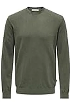 Only & Sons Onsloui Reg 12 Mel Crew Knit Jersey de Punto, Castor Gray, M para Hombre