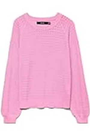 VERO MODA Vmnewlexsun New Stitchy O-Neck Pull. Ga, Bonbon, M para Mujer