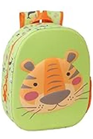Safta TIGER 3D - Mochila Escolar, con Diseño 3D, Adaptable a Carro, Ideal para Niños de Diferentes Edades, Cómoda y Versátil, Calidad y Resistencia, 27x10x33 cm
