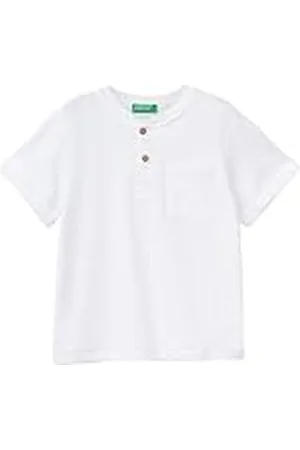 Benetton T-Shirt 3f4jg10if Camiseta, Color Blanco, 2 años para Niños