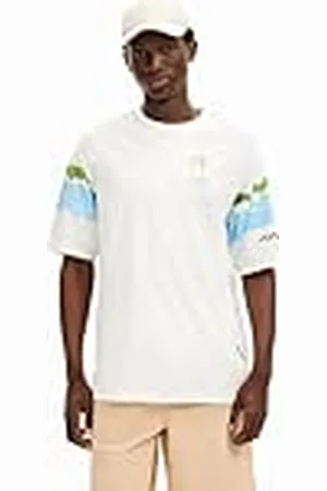 Desigual Camiseta de Manga Corta de Punto para Hombre, , XL