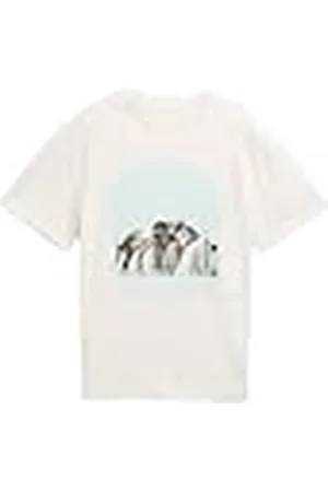 TOM TAILOR 1046358 Camiseta, 12906-Lana de Color Blanco, 140 para Niños