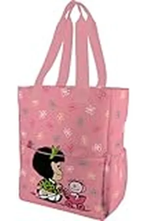Grafoplas Bandolera Tote Bag Mafalda Baby Cart, 37,5x31x14cm, 14 Litros, Compartimento Especial Portátil, Base Reforzada, Asa y Tira Bandolera Ajustable, Bolsillos Interiores y Exteriores