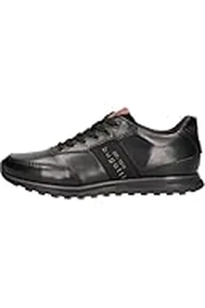 Bugatti Vollleder-Sneaker im Businesslook mit Schriftzug An Der Seite, Zapatillas Hombre, 1000, 46 EU