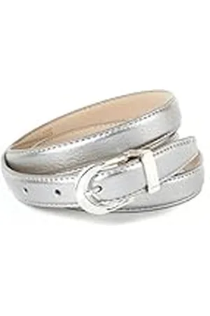 Anthoni Crown Ledergürtel in Silber 34mm Breit 13bts Cinturón, , 95 cm Mujeres