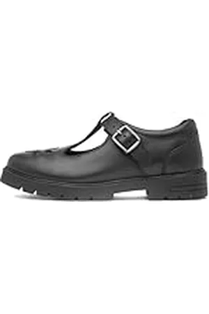 Hush Puppies Fiona Senior, Zapatos para Uniformes de Escuela, Black, 38 EU