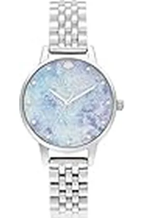 Olivia Burton Reloj Analógico de Cuarzo para Mujer Colección Under The Sea con Correa de Acero Inoxidable Plateada - OB16US43