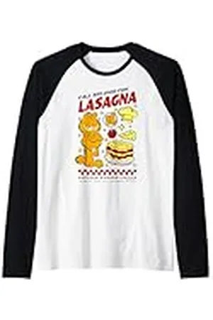 Garfield Garfiled - Gato lasaña Camiseta Manga Raglan