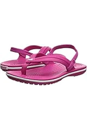 Crocs Crocband Strap Flip K Unisex Niños Chanclas, Rosa (Pink), 23/24 EU