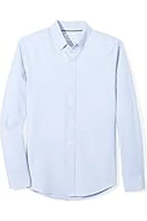 Amazon Camisa Oxford de Manga Larga de Ajuste Entallado Hombre, , S