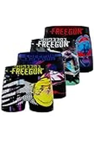 Freegun Boxer Homme Glitch, Calzoncillos bóxer para Hombre, Transpirables y ultrasuaves (Juego de 4), Talla 2XL