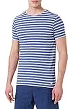 Armor.lux Marinière Manches Courtes Col Rond en Coton Léger Héritage Homme Camiseta, , XL para Hombre