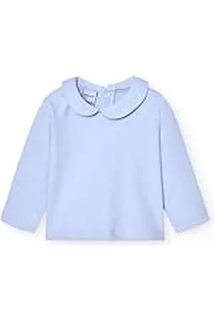 BABIDU Camiseta Bebé y Niño 100% Algodón, Manga Larga con Cuello Elegante, Tejido Suave Transpirable, Camiseta Básica para Invierno, Ropa Bebé Cómoda, Camiseta Bebé Recién Nacido Niños y Niñas Unisex