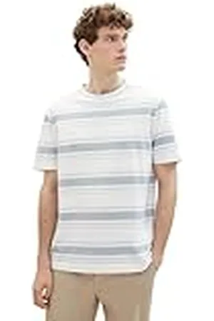 TOM TAILOR 1040901 Camiseta, 35043-White Multi Stripe, XXL para Hombre