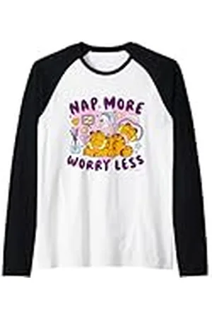 Garfield Garfiled - El gato duerme más y se preocupa menos Camiseta Manga Raglan