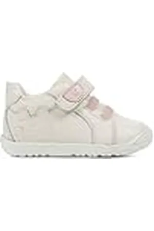 Geox B MACCHIA Girl C, Zapatillas para Bebé-Niñas, LT Ivory/LT Rose, 18 EU
