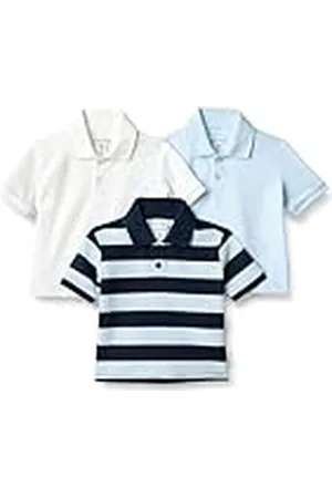 Amazon Polo de Piqué de Algodón y Licra Niño, Pack de 3, , 2 años