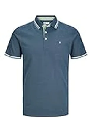 JACK & JONES Camisa Polo Slim Fit de Hombre JJEPAULOS Lisa con Cuello de Verano Manga Corta básica de algodón Piqué, Color: , Size:S