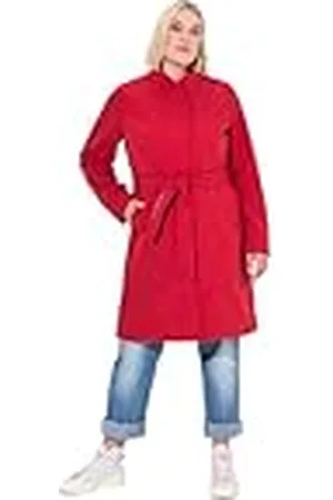Ulla Popken Hyprar Softshell-Trenchcoat, Wasserabweisend, Gürtel Abrigos, , 50-52 Mujeres