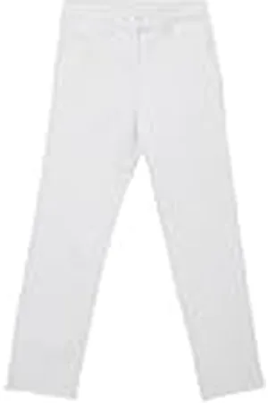 QS by s.Oliver Junior Colored, Straight Leg Croped Denim de Color, Pierna Recta Recortada, White, 176/REG Muchachas
