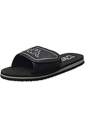 Kappa Galea Chanclas cómodas y con estilo, Color Black y Red Coral, Talla 44