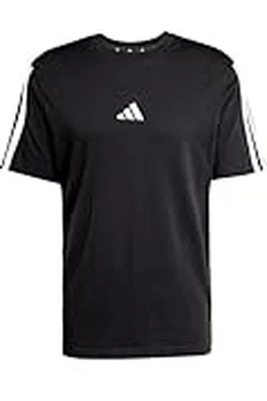 adidas Essential - Camiseta de Punto para Hombre con Tres Rayas (Paquete de 1)