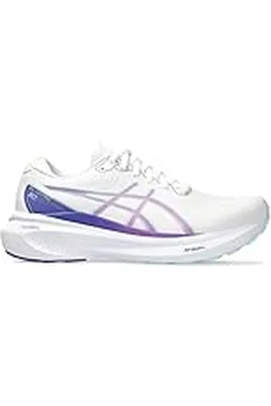 Asics Zapatillas de Correr Gel-Kayano 30 para Mujer, Blanco/Cyber Grape, 43.5 EU