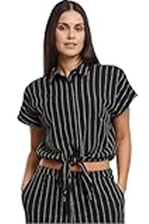 Urban classics Tb7474-ladies Structured Striped Tied Blouse, , XL Mujeres