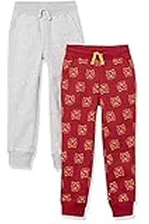 Amazon Pantalón deportivo jogger de forro polar Niño, Pack de 2, , 8 años
