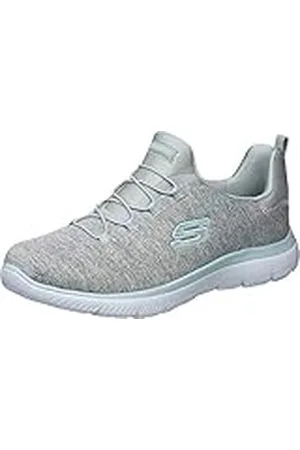 Skechers Summits-Quick Getaway, Zapatillas Mujer, Light Grey Aqua, 39 EU