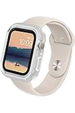 RhinoShield Funda Bumper Compatible con Apple Watch Serie 9/8 / 7 [45mm] | CrashGuard NX - Diseño Compacto con Tecnología Resistente a Impactos, Resistente al Deslizamiento - Transparente